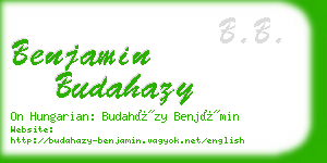 benjamin budahazy business card